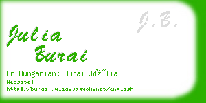 julia burai business card